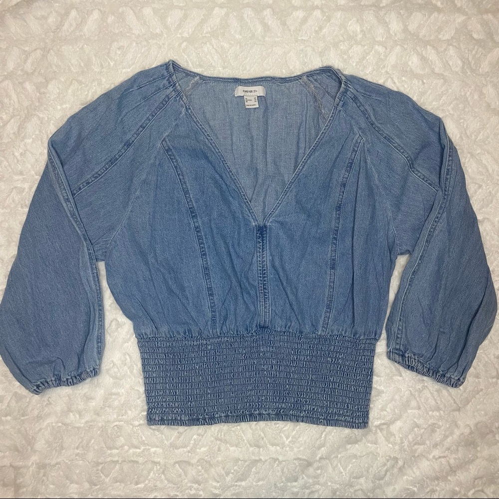 Forever 21 Denim stretch top